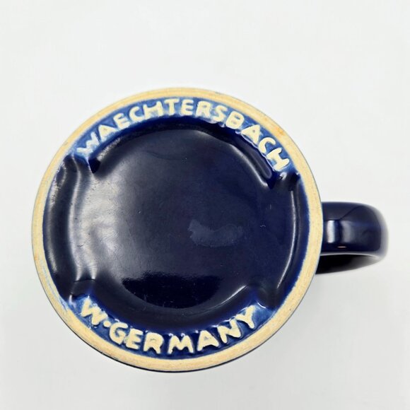 Vintage Waechtersbach Blue Gold Winter Dreams Christmas Holiday Mug Cup Set Of 2 - Picture 12 of 16